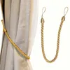 Other Home Decor 1Pc Handmade Weave Curtain Tieback Gold Holder Clip Buckle Rope Decorative Room Accessories Tie BacksOther