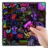 Ny sexig 10/30/50st Cartoon Neon Light Graffiti Stickers Wall Stickers Guitar Motorcykel Bagage Suitcase Diy Classic Toy Decal Sticker