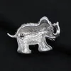 20 PCs/lote personalizado fofo animal broche de broche shinestone elefante pino para mulheres presente de decoração