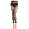 Chaussettes Bonneterie Femmes Sexy Mesh Voir À Travers Des Collants Sans Pied Floral Rayé À Motifs Transparent Résille Collants Bas Leggings Pantalon M6CDSo