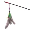 Top quality Pet cat toy Cute Design bird Feather Teaser Wand Plastic Toy for cats Color Multi Products For pet G1116284P