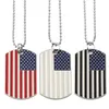 Drapeau américain pendentifs collier fournitures de fête en alliage de Zinc Hiphop USA symbole pour hommes bijoux colliers sxaug02