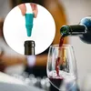 Bouchons de vin en silicone réutilisables en gros Outils de bar Bouchons de bouteilles de boissons avec poignée supérieure pour garder le vin frais Toppers FY5336