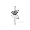 925 Gümüş Yüzükler Klasik Erik Kalp Şeklinde Kelebek Gül Daisy Kadın Kalp Orijinal Fit Pandora Yüzük Takı Yapımı DIY Hediye