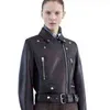 Nuove 2022 giacche da moto in pelle PU casual da donna slim fit stampa punk cappotti eleganti L220728