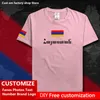 Armênia camiseta de camisa personalizada fãs Diy Número Número da marca Tshirt High Street Fashion Hip Hop Loose Casual Braço 220616