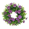 Flores decorativas grinaldas de primavera simulação anel de grama decoração de portas artificiais Modelo de plástico de 30cm de pano de seda Garlanddecora
