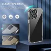 Crystal Clear Shockproof Phone Cases For Iphone 15 14 13 12 11 Pro Max XsMax Xr Xs X 7 8 Plus Anti Yellowing Transparent Acrylic Cellphone Case Back Cover