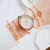 Montres-bracelets Mode Femmes Montres De Luxe Quartz Dames Montre Bracelet En Cuir Diamant Cadran Robe Casual Montre-Bracelet Cadeau Femme Relogio Feminin