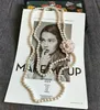 Mehrschichtige Perlenkette mit großen Kamelienblüten-Halsketten DIY Designer CcChokers