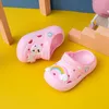 Scarpe da giardino per bambini Ragazzi Ragazze Sandali da cartone animato Tacco piatto Pantofole tinta unita Foro per bambini Pantofole unicorno per bambini Ragazzi 220526