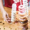 Pişirme Kalıpları 10 Pack Net Akrilik Donut Ekran Stand Donut Simit Tutucu Doğum Günü Düğün Bebek Duş Tutma Fırında Çıkarma