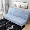 Stuhlhussen Tight Wrap Ofa Cover Folding Sofa-Slipcover Stretch Plaid Rutschfeste Couch Furniture Print Sofa Bed Without ArmrestChair