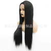 Nxy Wigs Wig Front Lace Women's Long Straight Hair Headgear High Temperature Silk Matte Chemical Fiber