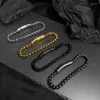 Lien Chaîne Carré Perle Bracelet Style Punk Améliorer Hommes Tempérament Substantiel Haute Qualité En Acier Inoxydable Bracelet Main Accessoires Trum22