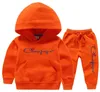 Children Clothing Sets Baby Boys Girls Brand Print Hoodies Sets Casual New Style Loose Sweatpants Spring Tops Sets Children's Tracksuits