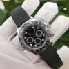 High Quality Asian Watch 2813 Automatic Mechanical Men's Luxury Watch 116519 40mm Black Diamond Dial Rubber Strap Fashion Sapphire Glass Ceramic Bezel Wrist Watch