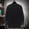 Non Iron Black Khaki Sweaters voor heren lente herfst winterkleding trekt oversize 7xl 8xl klassieke stijl casual pullovers 220817