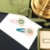 2022 new fashion luxury acrylic Hair Clips Barrettes girls nice personality G letters designer colorful crystal stone hairpins bra5999304