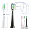 Cabeça substituível de 4 unidades para escova de dentes philips hx3,hx6,hx9 série cabeças de escova de ação limpa sonicare flexcare