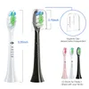 4pcs/set head قابلة للاستبدال لـ Philips HX3 ، HX6 ، HX9 Series Action Brush Heads Clean Sonicare FlexCare