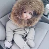 footies raccookon fur baby rompersフード付き冬の服生まれた少年の女の子ニットセータージャンプスーツキッド幼児外wea278l3120333