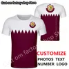 ESTADO DO QATAR camiseta diy livre feito sob encomenda nome número qat camiseta nação bandeira qa árabe país impressão po texto roupas 220609