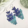 Dangle & Chandelier 1Pair Fashion Elegant Color Butterfly Long Drop Earrings Jewelry Statement Earring For WomenDangle