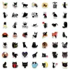 100PCS / pack Skateboard Stickers Graffiti Black Cat para coche Laptop iPad Bicicleta Motocicleta Casco Guitarra PS4 Teléfono nevera Calcomanías PVC botella de agua Etiqueta