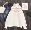 Bluzy bluzy bluzy harajuku uszy z kapturem kobiety polar bluza swobodna luźna luźna kobieta jesień ciepłe pullover topswomen's