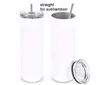 US CA LAGER STRAIGHT 20oz Wasserflaschen Sublimation DIY Tumbler für Geburtstagsgeschenke Kostenlose Strohhalm- und Deckel-Kaffeetassen