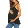 Kvinnor Gravid Strappy Vest Nursing Toppar Maternity Amning T-shirt Sommar Fashion Graviditet Wear 220419
