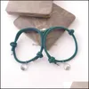 Charm armband smycken lycklig fl￤tad r￶tt rep kreativt magnet boll par armband distansf￶rh￥llande annive dhaa9