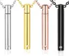 Stainless Steel Minimalist Bar Cylinder Urn Necklace Pendant Memorial Ashes Keepsake Exquisite Cremation Jewelry 4Colors Y220523