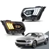 For Ford Mustang LED Headlight Turn Signal Dynamic Assembly Brake Parking High Beam Front Lamp Auto Part Accessories