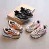 Sneakers för flickor Nya sko för höst/vinter 2021 barn vadderade skor med mjuka sulor för pojkar chunky sneakers g220517