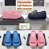 With Box Alexander Slippers Summer Platform Beach Sandals Men Women Slide Sandal Blue Pink Black Luxury Shoes Indoor Outdoor Slipper US 5-10