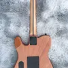 In de fabriek aangepaste 6-snarige elektrische gitaar akoestische gitaar maple flame top zwarte kleur verf