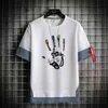 Moda maniche corte moda o collo hip hop streetwear nero bianco t-shirt da uomo 2022 abiti estivi top magliette maglietta Y220630