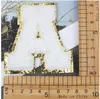 Chenille Iron on Letter Patches Glitter Sewing Accessories Patch Letters Embroidered Alphabet with Gold Sequin Cool Patch