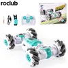 ROCLUB S-012 BEHOORDE GEBSTUUR Dubbel afstandsbediening speelgoed 2.4 GHz 4WD Rotatie RC Auto-model Geschenk voor kinderen Boy Birthday Christmas 220429