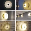 Vägglampa vintage marmor led personlighet hem dekoration lampskärmsbelysning fixtur för dekor sovrum guld lampswall