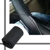 Steering Wheel Covers Set Black DIY 37-38cm CAR Cover Leather For Steering-Wheel Case With Needles And Thread StylingSteering