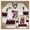 MThr 29 JONATHAN QUICK UMASS MINUTEMEN Хоккейный трикотаж с вышивкой по индивидуальному заказу Jerseys4103253