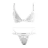 Sexy zwempak bralette gaas lingerie set cup draad gratis ondergoed vrouwen bh porno erotische bikini's 2022