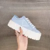 Designer Shoe Women Nylon Shoes Gabardine Canvas Sneakers Wheel Lady Trainers Loafers Platform Solid h￶jda sko med l￥da h￶g 5A kvalitet Evhe