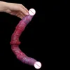 NXY DILDO DONGS мягкий силиконовый пенис имитация дождевого червя Ложным Стоим Двойной головой