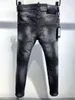 DSQSURY DSQ Jeans Mens Luxury Designer Jeans Skinny Ripped Cool Guy Causal Hole Denim Marque De Mode Fit Jeans Hommes Pantalon Lavé 612269P