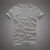 T-shirt à manches courtes et col rond pour homme, 100% coton, couleur unie, haute qualité, 220325