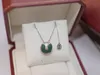 Pendant Amulette Green Halsband Halsband Diamond Smycken för Women Party Accessorry